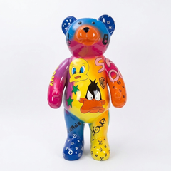 Bär Skulptur 140 cm – Cartoon Handbemalung 1