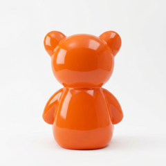 Teddybär Skulptur sitzend 120 cm – Orange 2
