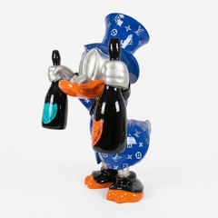 Champagner-Ente Skulptur 170 cm – Blau 2
