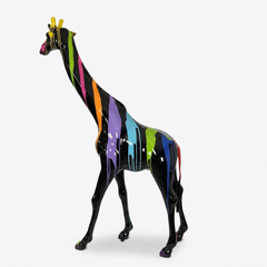 Giraffe Skulptur 230 cm – Black Trash 3
