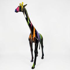 Giraffe Skulptur 230 cm – Black Trash 1