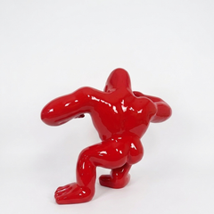 Gorilla XL Skulptur 110×120 cm – Rot 3