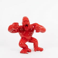 Gorilla XL Skulptur 110×120 cm – Rot 2