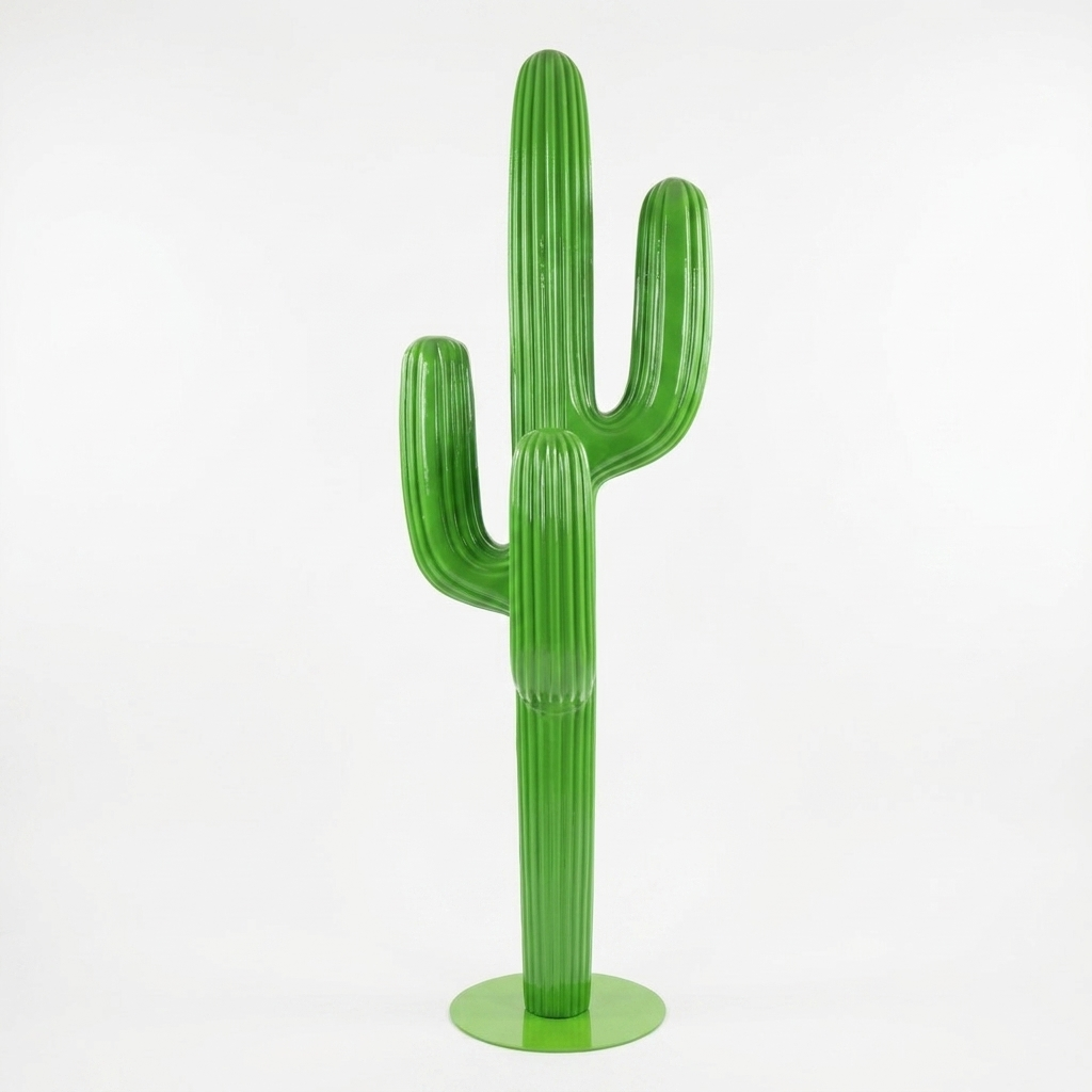 Kaktus Skulptur 195 cm – Leuchtgrün