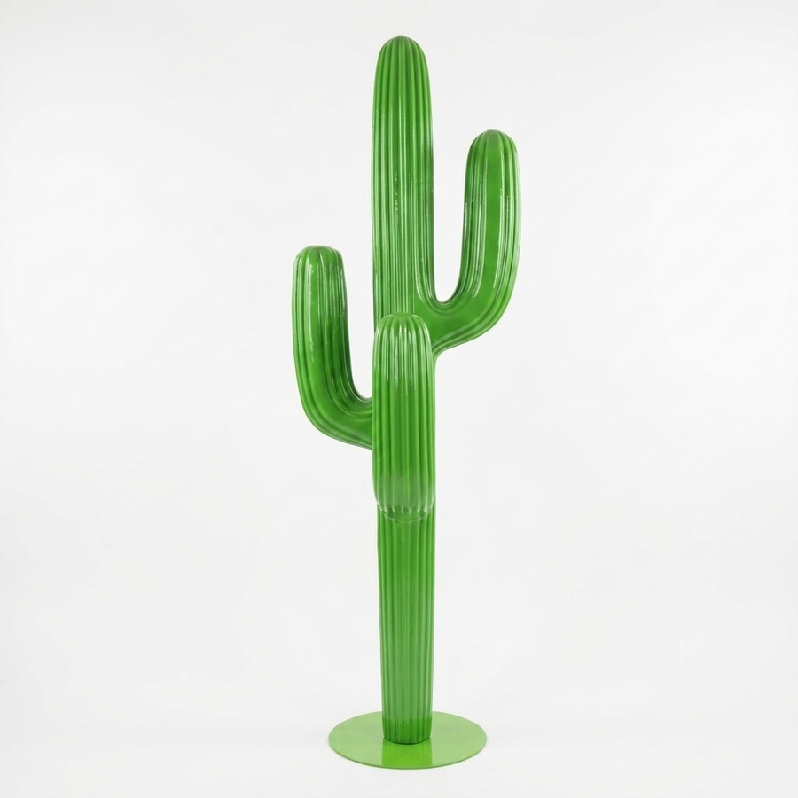 Kaktus Skulptur 195 cm – Leuchtgrün