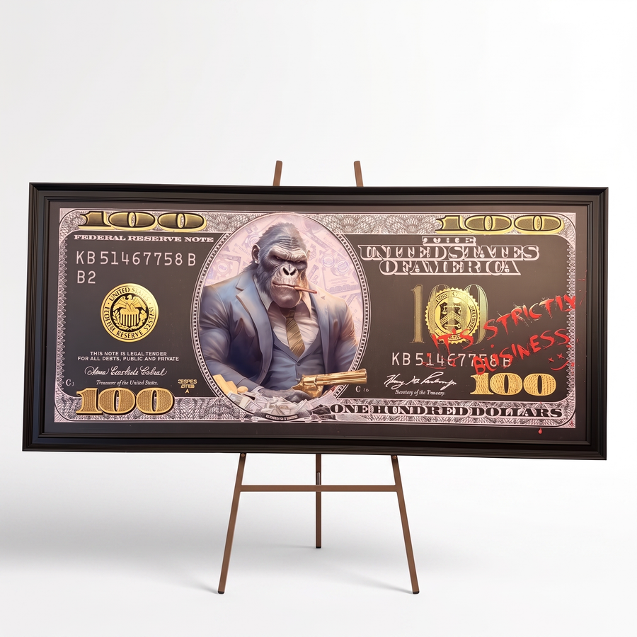 Strictly Business – The Silverback Kingpin | Statement Wall Art 160×70 cm