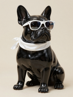 Bulldogge Midnight (Schwarz mit weißem Schal) 2