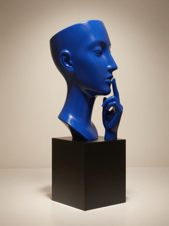 Silence Skulptur Royal Blue 2
