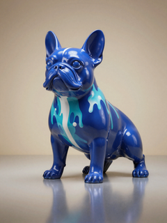 Pop-Art Bulldogge Electric Blue 2